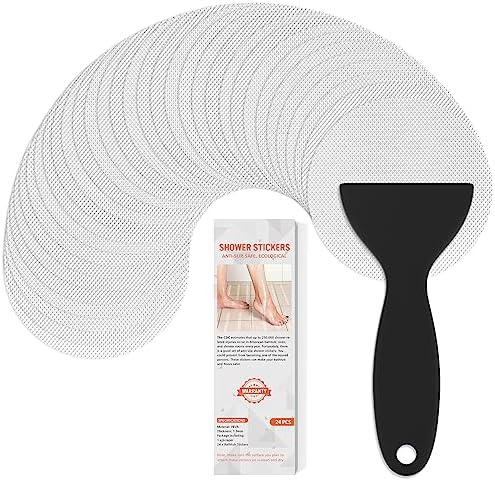 Non-Slip Bathtub Stickers 24 PCS with Scraper for Safety