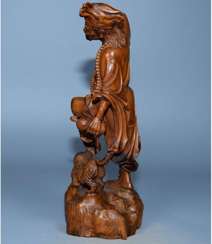 LimpaC Mini Boxwood Jigong Arhat Statue
