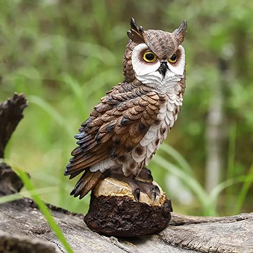 Mini Resin Owl Statue Decor for Home Office Entryway