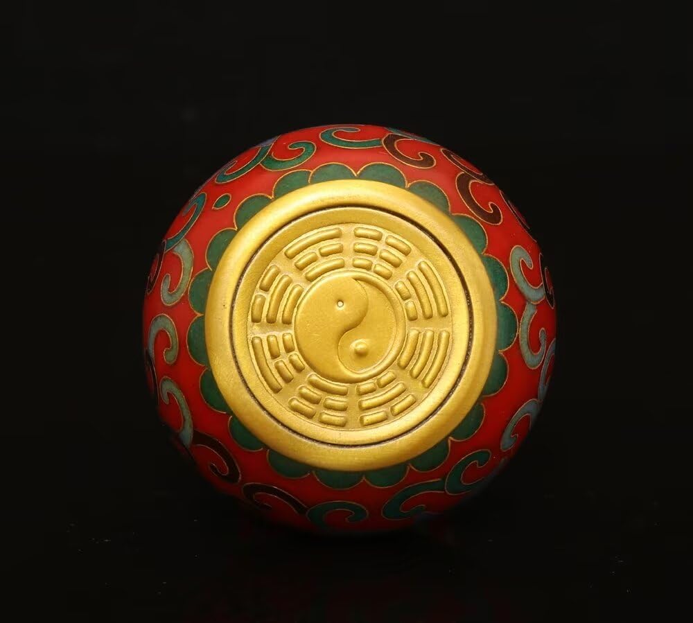 Julrybox Brass Gourd Feng Shui Sculpture 3x3x63IN