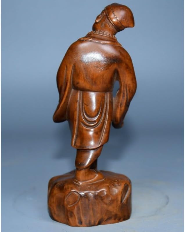 LimpaC Collection Mini Boxwood Jigong Arhat Subdues Dragon Statue 1