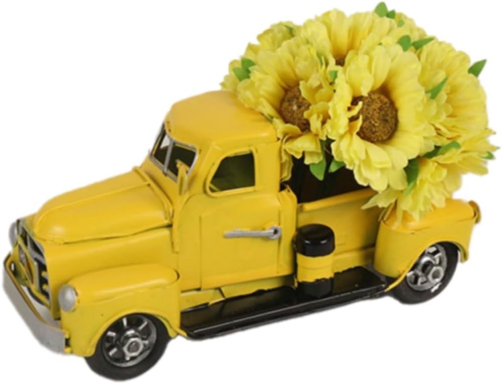 Truck Sunflower Decor Sculptures Home Decor