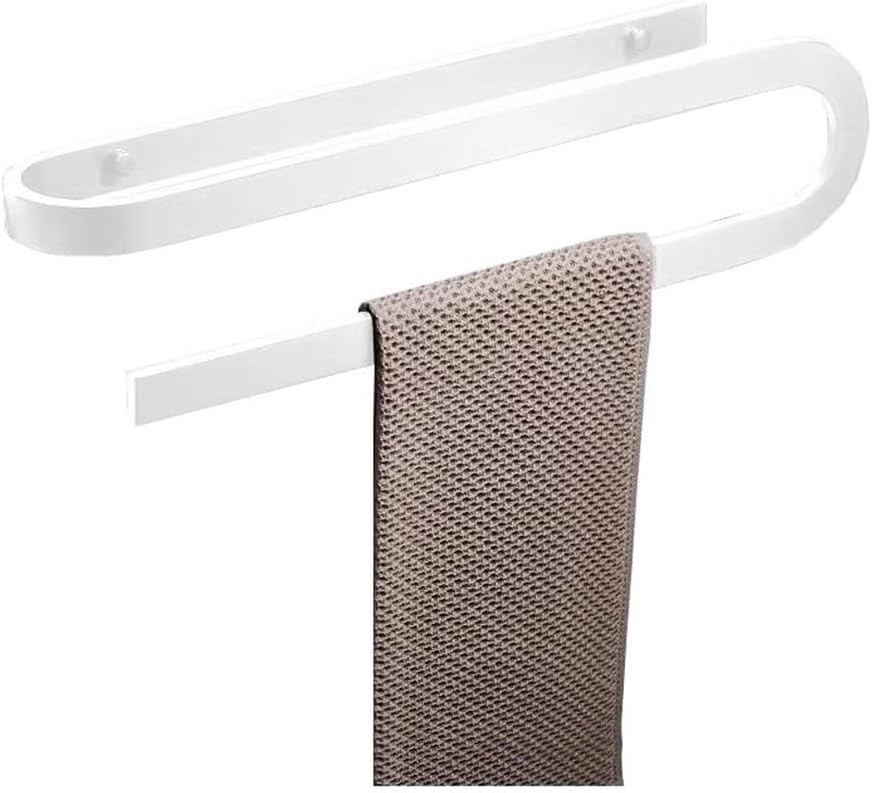 Modern Aluminum Towel Rack Wall Mounted No-Drilling Bathroom Shelf