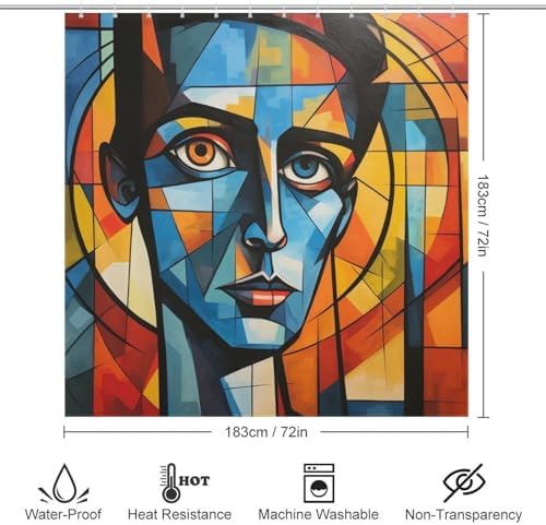 DAOWANGZUO Boy Face Shower Curtain Set