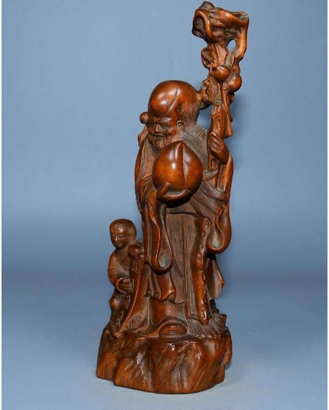 LimpaC Mini Boxwood Child Longevity God Figurine