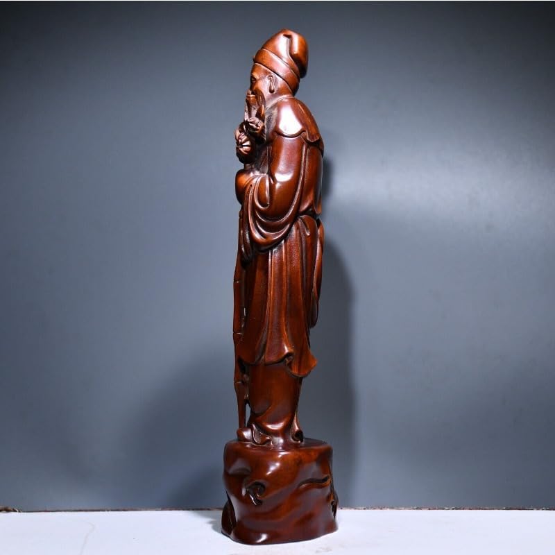 LimpaC Boxwood Doctor Li Shizhen Meditating Statue