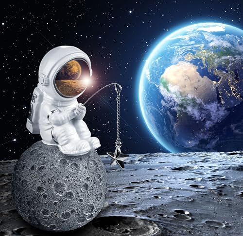 Figurine Astronaut Moon Fishing Stars - 67 Inch Space Decor