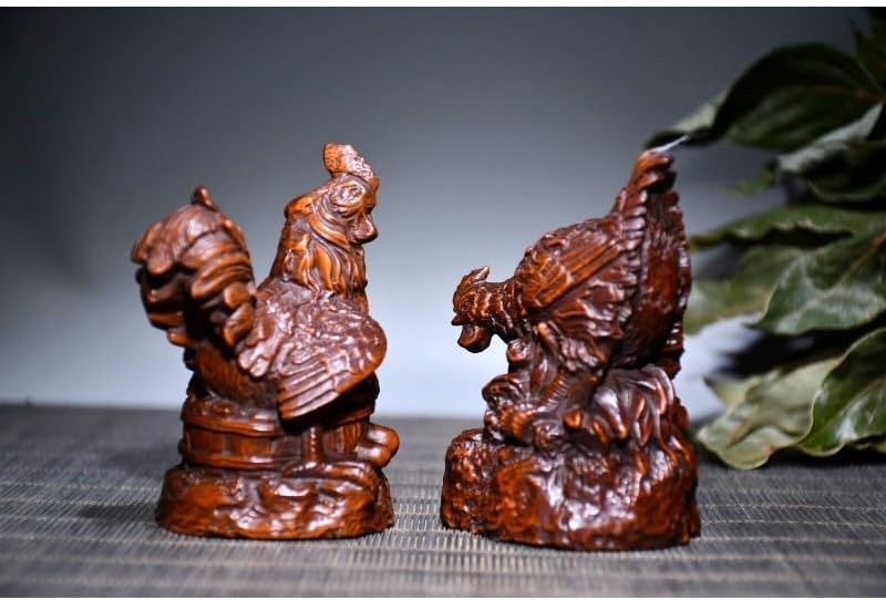 LimpaC Collection Boxwood Zodiac Chicken Statues