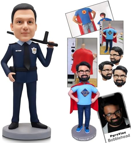 Customized Police Officer Bobblehead - Personalized Desk Decor