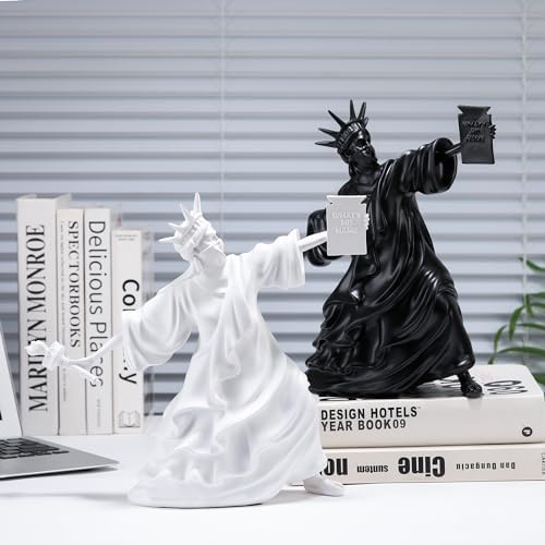 Creative Art Flame Girl Statue Home Decoration Black
