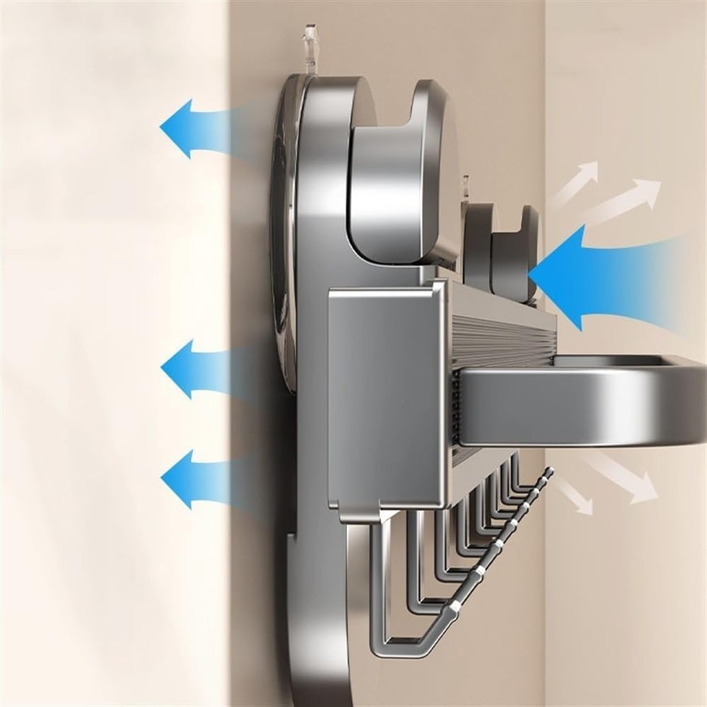 Extendable Suction Cup Towel Rack with Rod and Hooks