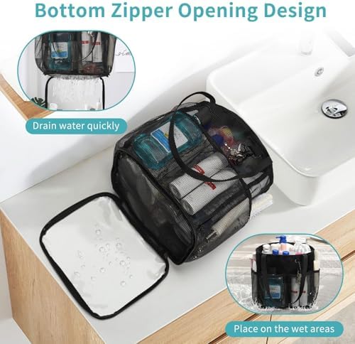 Onemoky Mesh Shower Caddy Portable for College Dorm Room Essentials