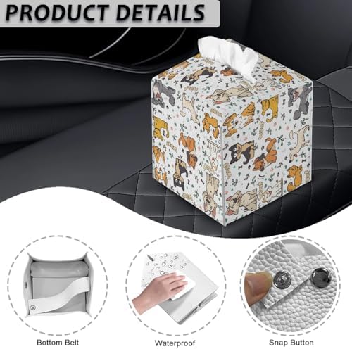 AFPANQZ Funny Cartoon Dogs Tissue Box Holder