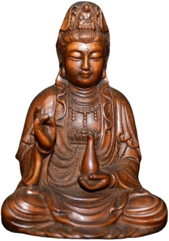 Handcrafted Boxwood Guanyin Statue for Home Decor