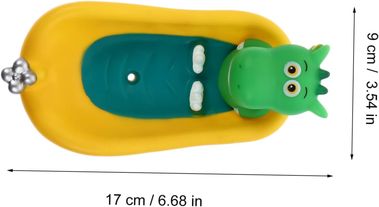 Amosfun Bathtub-Shaped Dinosaur Soap Storage Box