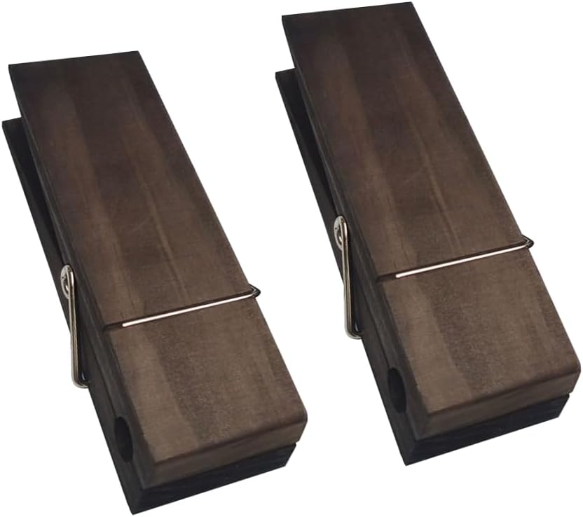 UVKDEENK Dark Coffee Wooden Towel Hooks Set