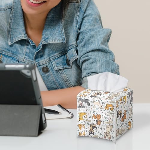 AFPANQZ Funny Cartoon Dogs Tissue Box Holder