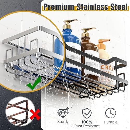 OMAIRA 6-Pack Shower Caddy Organizer Set with Hooks and Storage