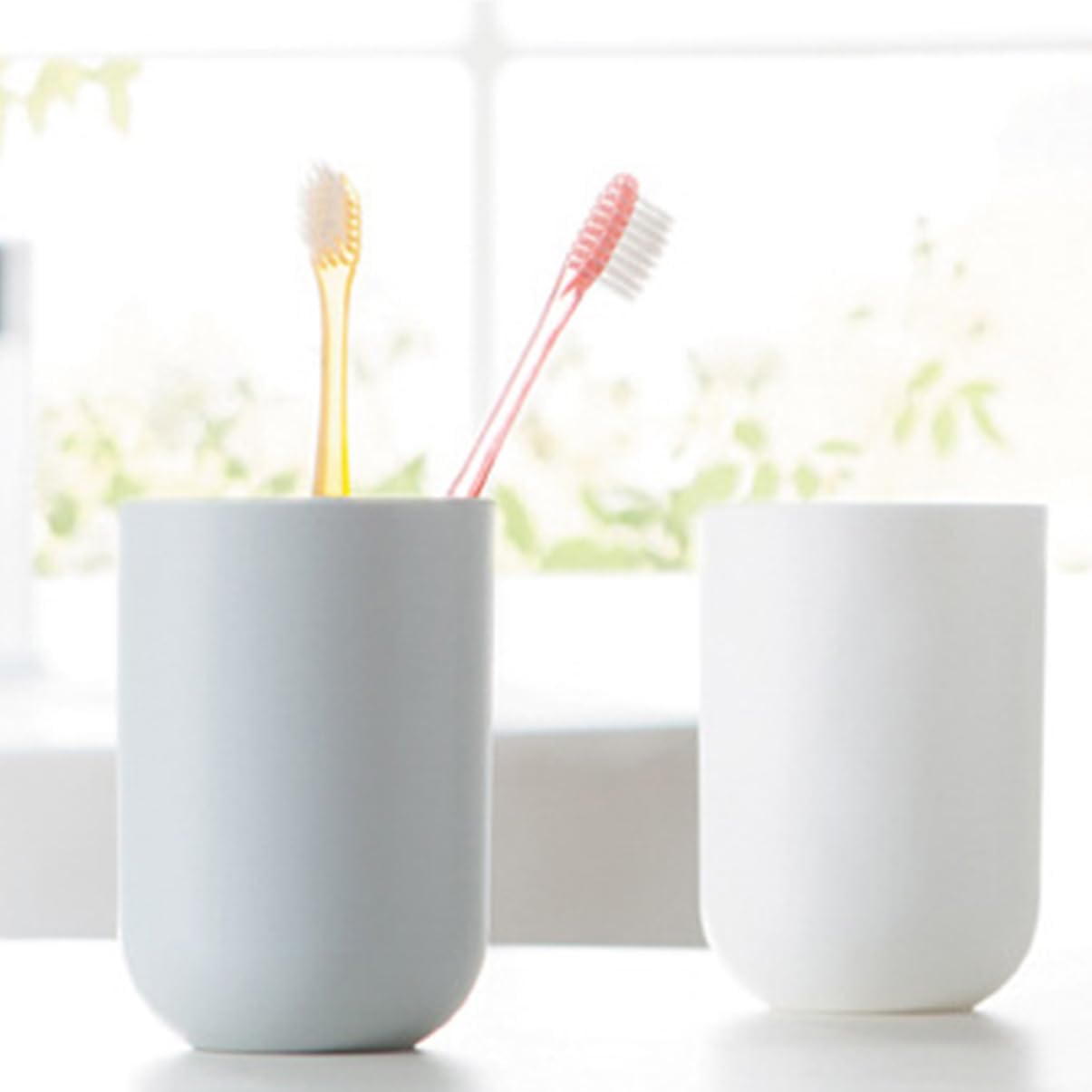 CAXUSD Bathroom Tumbler Cup Set - Unbreakable Portable Japanese Design 1