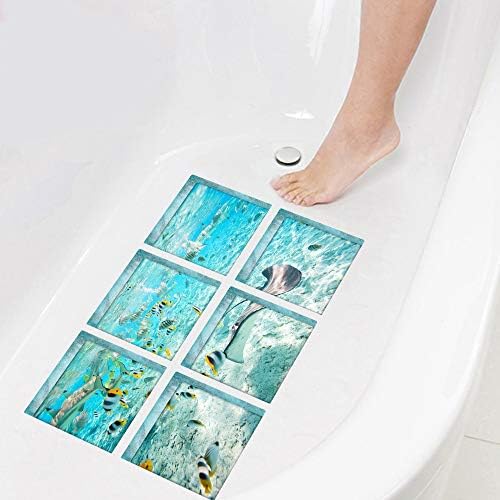 Vipolish 6Pcs 3D Bathtub Stickers Non Slip Safety Decals 1