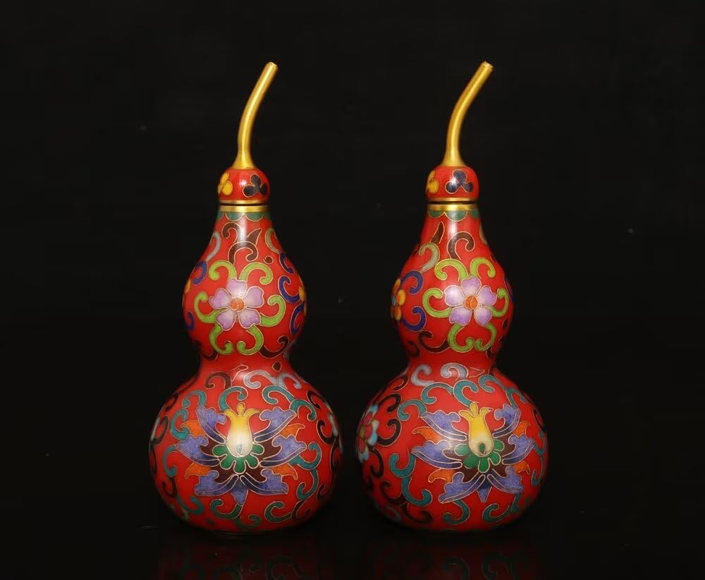 Julrybox Brass Gourd Feng Shui Sculpture 3x3x63IN