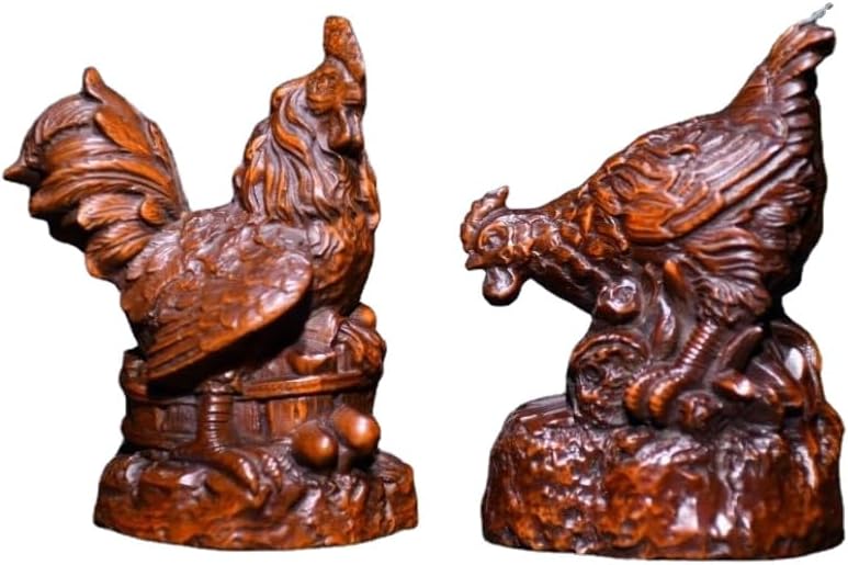 LimpaC Collection Boxwood Zodiac Chicken Statues