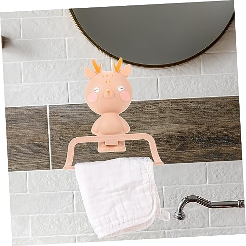 Cartoon Elk Towel Ring - Wall Mounted No Drill Installation