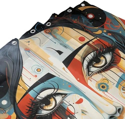 DAOWANGZUO Female Face Shower Curtain Set 72x72in 1