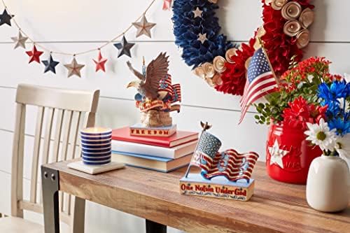 Enesco Jim Shore Patriotic Flag Figurine 525 Inch