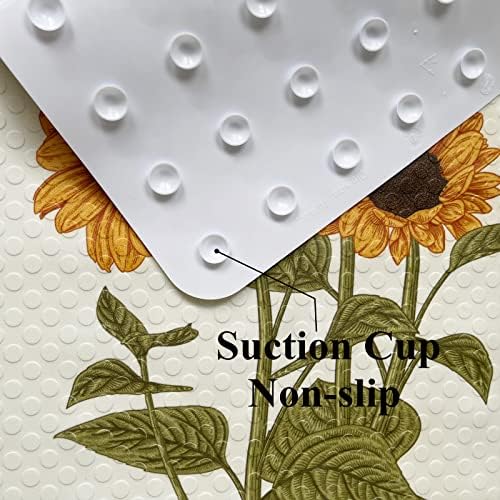 UKELER Sunflower Bath Mat Non-Slip 275 x 157 Inch