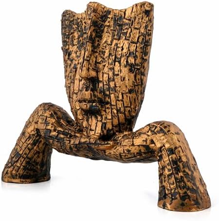 Poly-Resin Abstract Human Face Sculpture for Home Decor