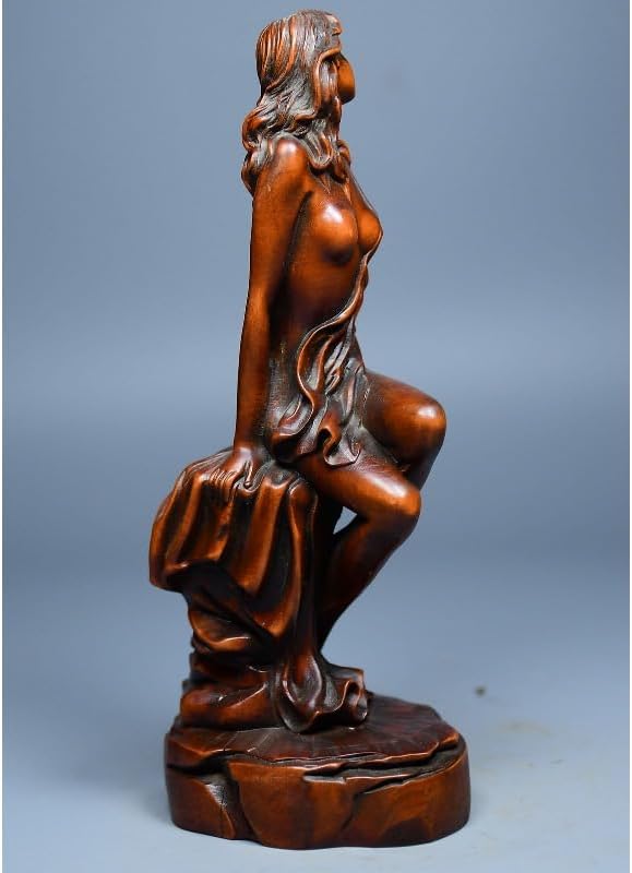 LimpaC Collection Boxwood Meditating Woman Statue