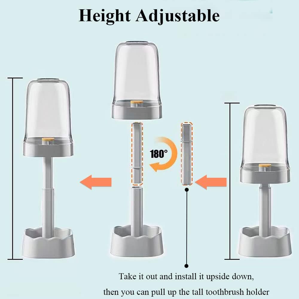 Oniapro 1 Piece Adjustable Toothbrush Holder with Cover 1