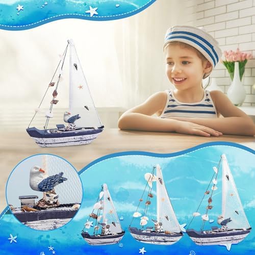 Mini Wooden Beach Statue - Home Decor Fireplace Decor