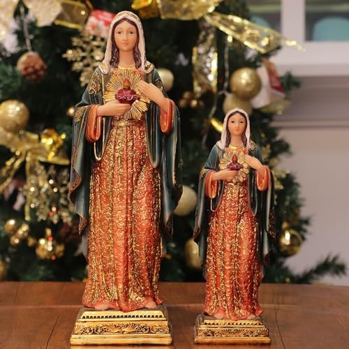 Zayton Virgin Mary Statue Resin Sculpture 8 Inch