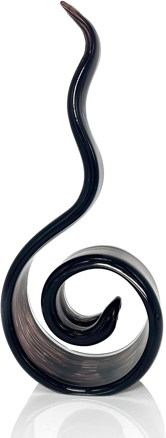 ORRFIDDY 115 Tall Glass Flame Sculpture Home Decor