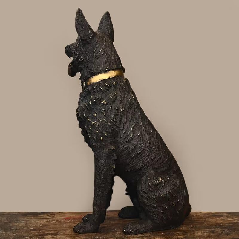 Julrybox Brass Lucky Dog Feng Shui Statue Decor