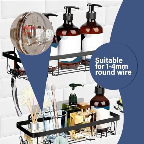 YOLOPLUS 8-Pack Adhesive Hooks for Shower Caddy
