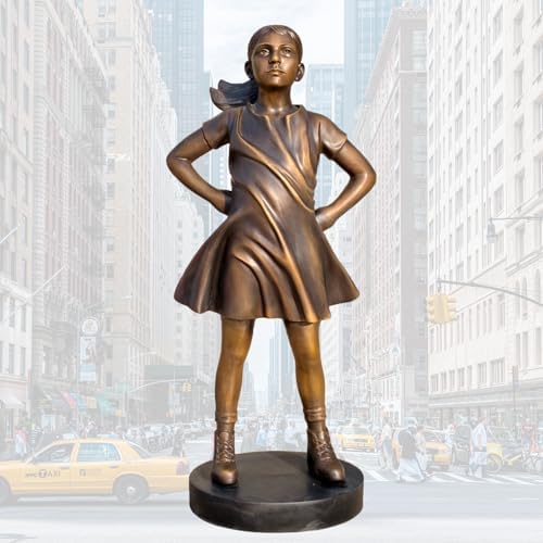 Fearless Girl Bronze Sculpture - Large Wall Street Artwork Replica