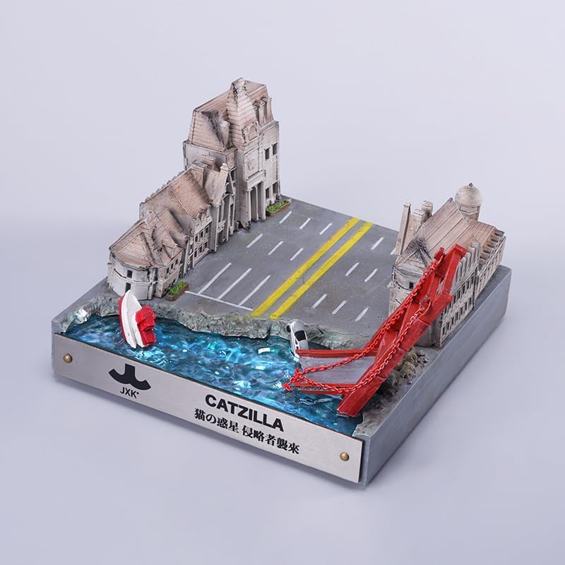 JXK Catzilla Figurine - Durable Polyresin Art Sculpture