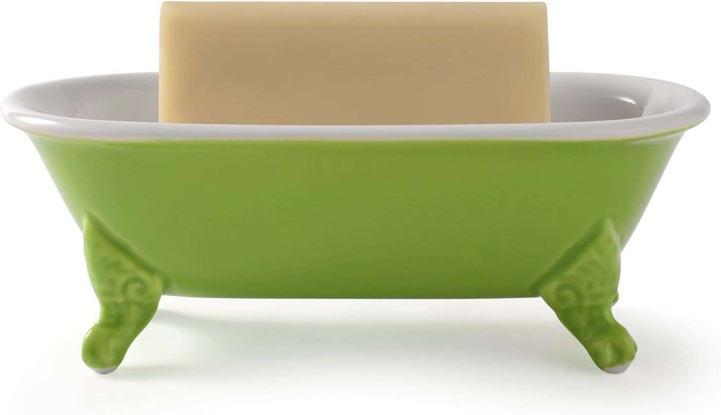 65 Inch Ceramic Soap Dish with 3 Drain Holes