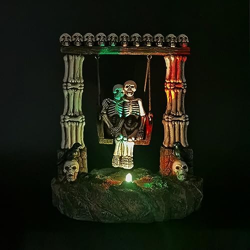 JORAE Swinging Skeleton Couple LED Decor