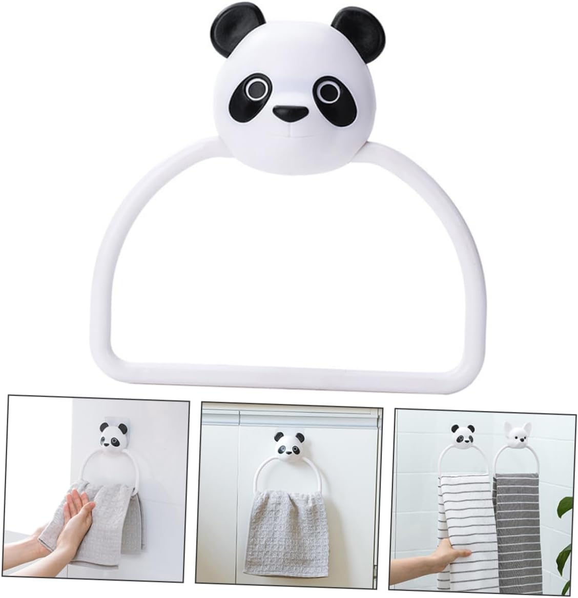 SWOOMEY 3PCS Cartoon Wall Mounted Towel Rack
