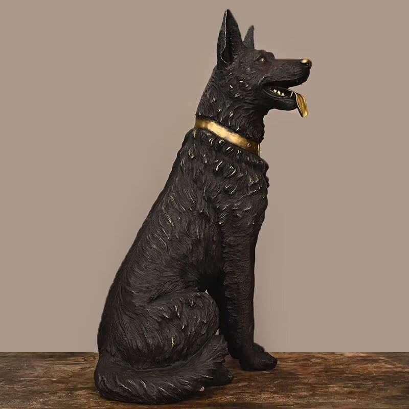 Julrybox Brass Lucky Dog Feng Shui Statue Decor