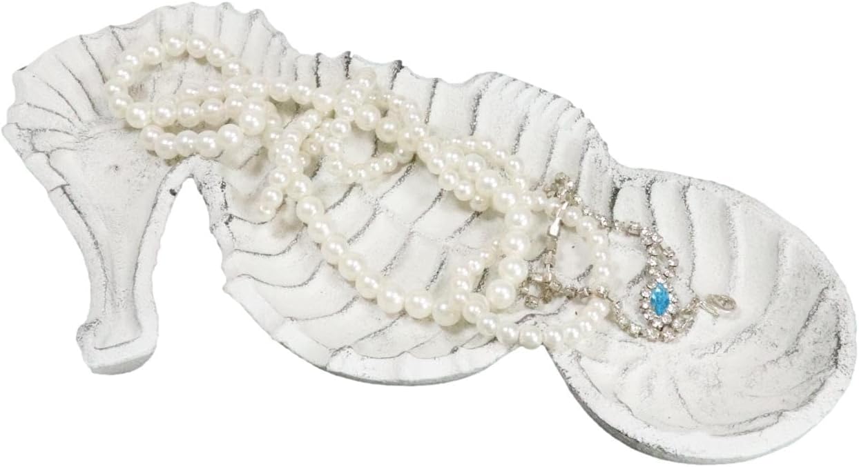 Ebros Gift Cast Iron Seahorse Soap Dish Tray 1
