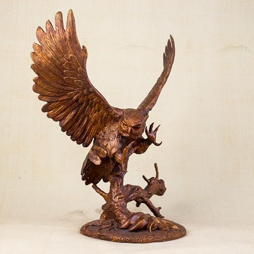 YouFine Bronze Owl Statue 209-244 Handmade Sculpture