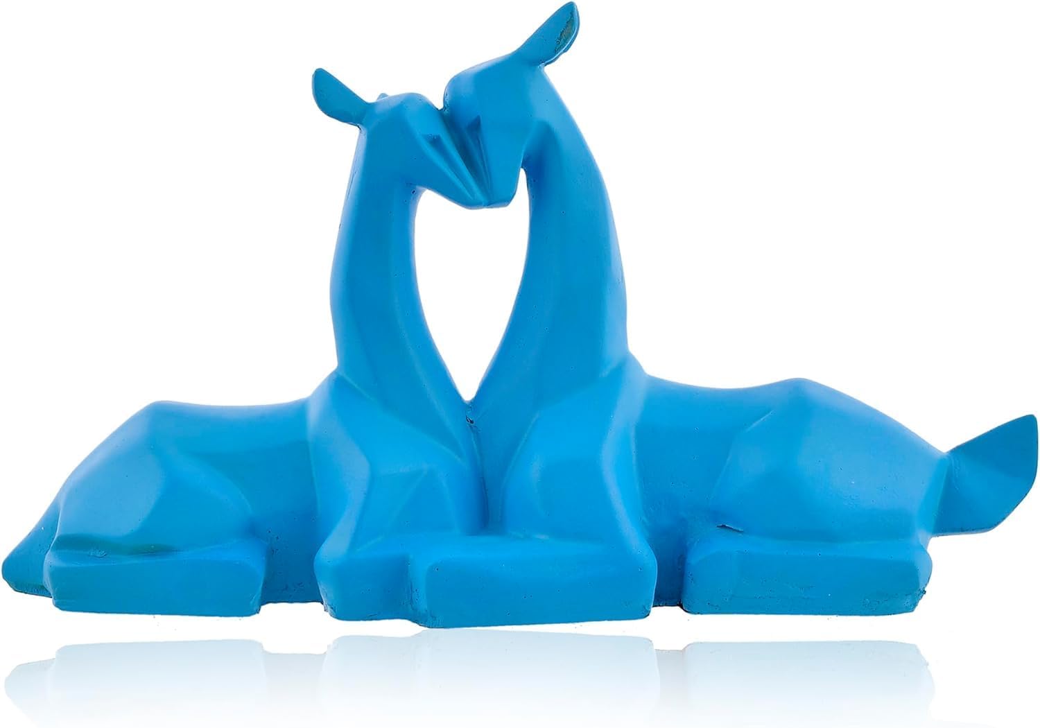 Handmade Sitting Deer Pain Statue for Home Dcor