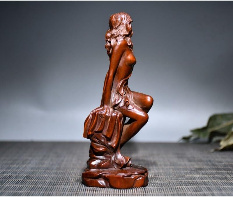 LimpaC Boxwood Meditating Woman Sculpture 1