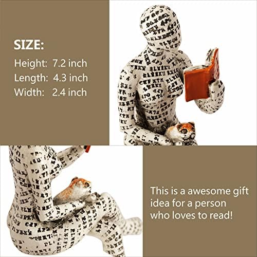 Dlfghos Pulp Reading Women Figurine Statue Decor B
