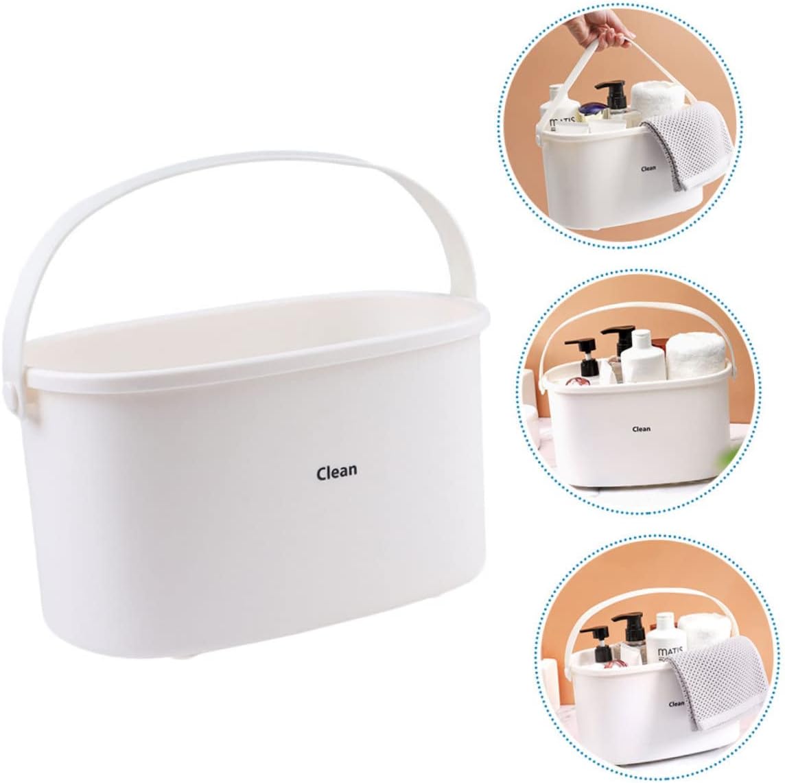 Holibanna Plastic Bath Basket Portable Storage Bin